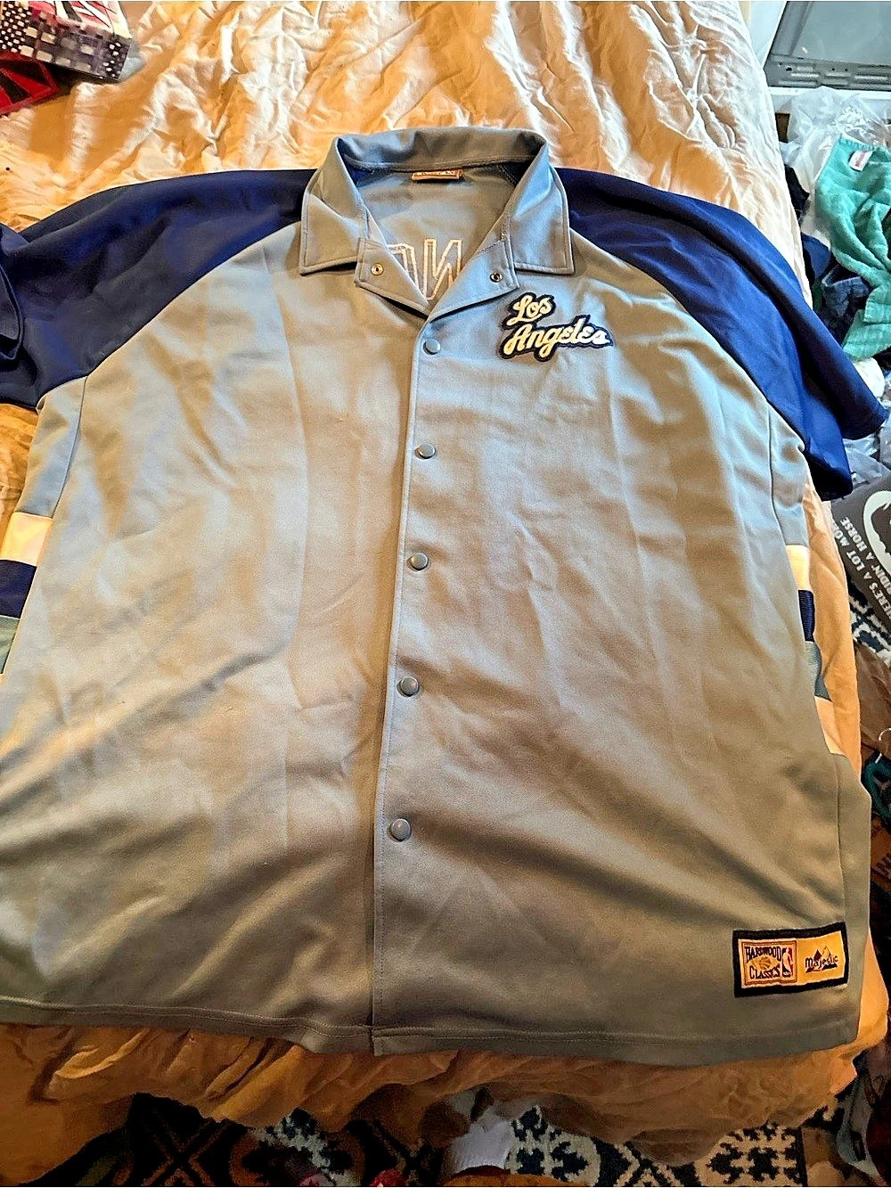 Hardwood Classics Los Angeles Lakers Hardwood Classics Gray & Blue Jersey